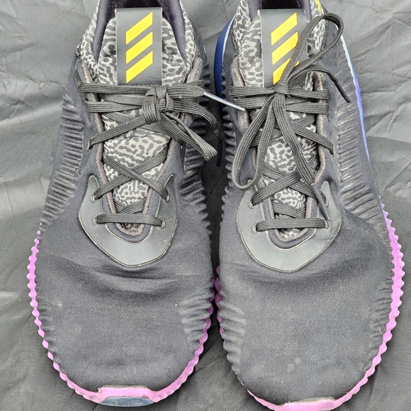 Adidas Alphabounce Core Black Shock Purple Running Shoes B42351 Mens Size 10.5 ! - Picture 5 of 8